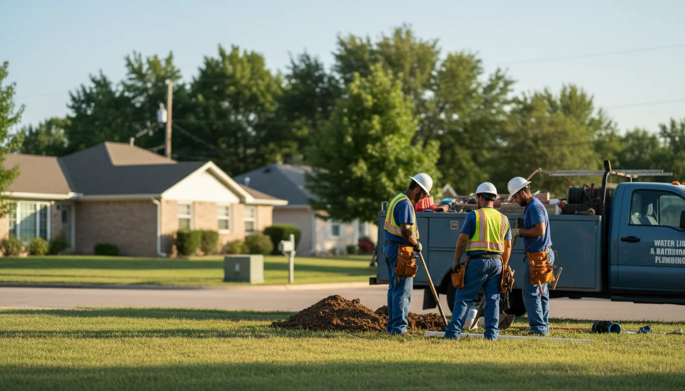Residential water line and bathroom plumbing service in Peggy, TX